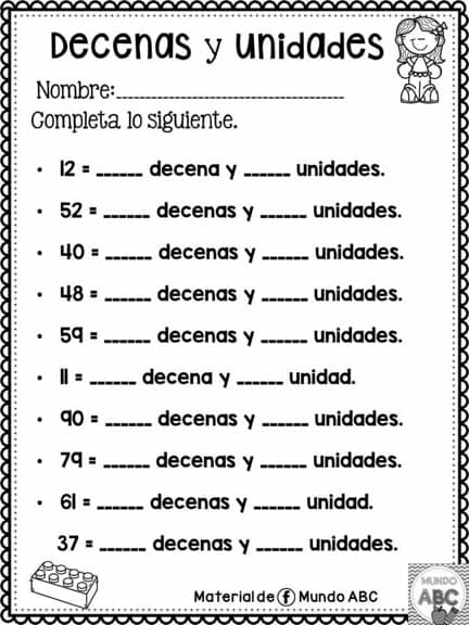 Unidades Y Decenas Para Primer Grado De Primaria Web Del Docente Reverasite