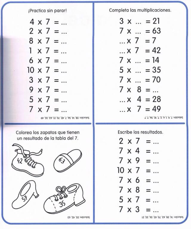 Fichas Para Trabajar Las Tablas De Multiplicar P Gina Imagenes Educativas