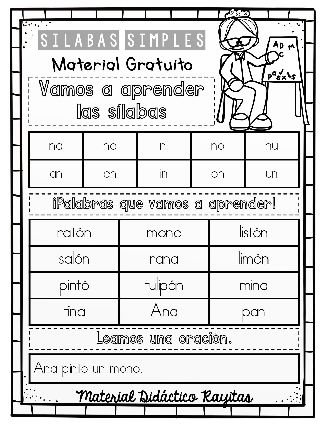 CUADERNO PARA TRABAJAR LAS SÍLABAS SIMPLES Imagenes Educativas