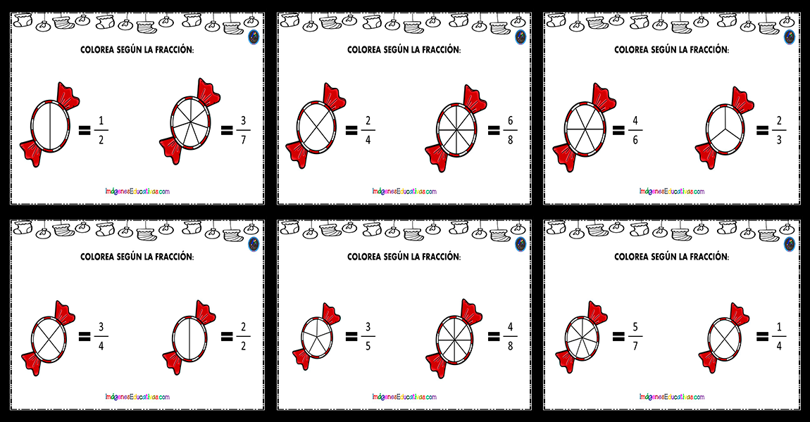 Fracciones De Navidad Imagenes Educativas