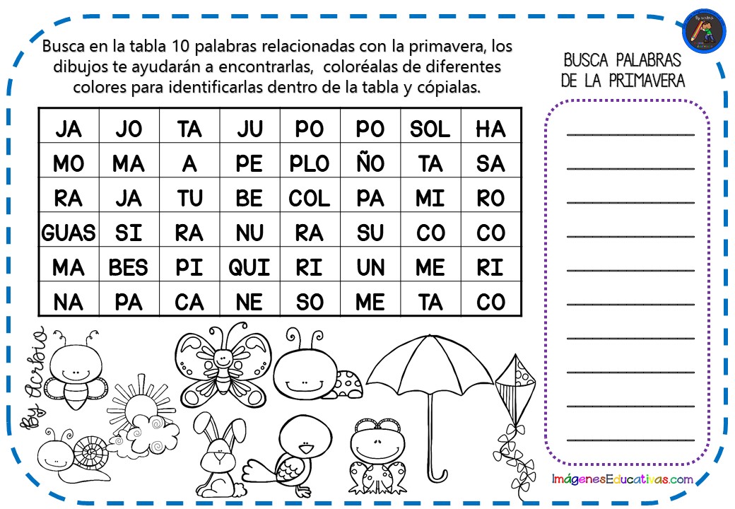 BUSCA PALABRAS 2 Imagenes Educativas