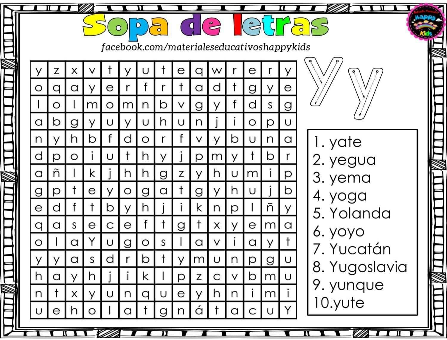 Sopa De Letras Para Trbajar Las Palabras Imagenes Educativas