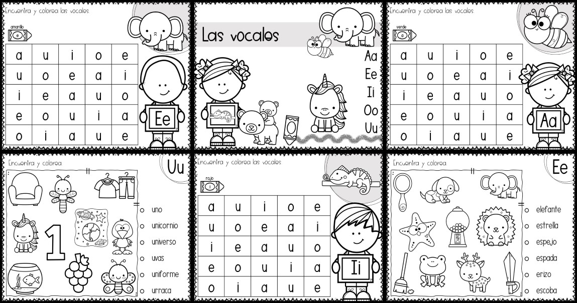 Super Cuaderno Para Trabajar Las Vocales Imagenes Educativas Letter