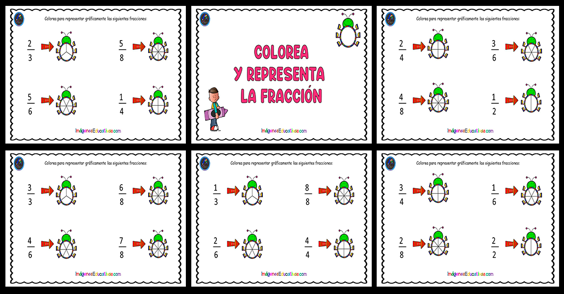 Colorea Y Representa La Fracci N Imagenes Educativas