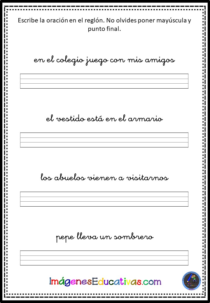 Lectoescritura Frases 2 Imagenes Educativas