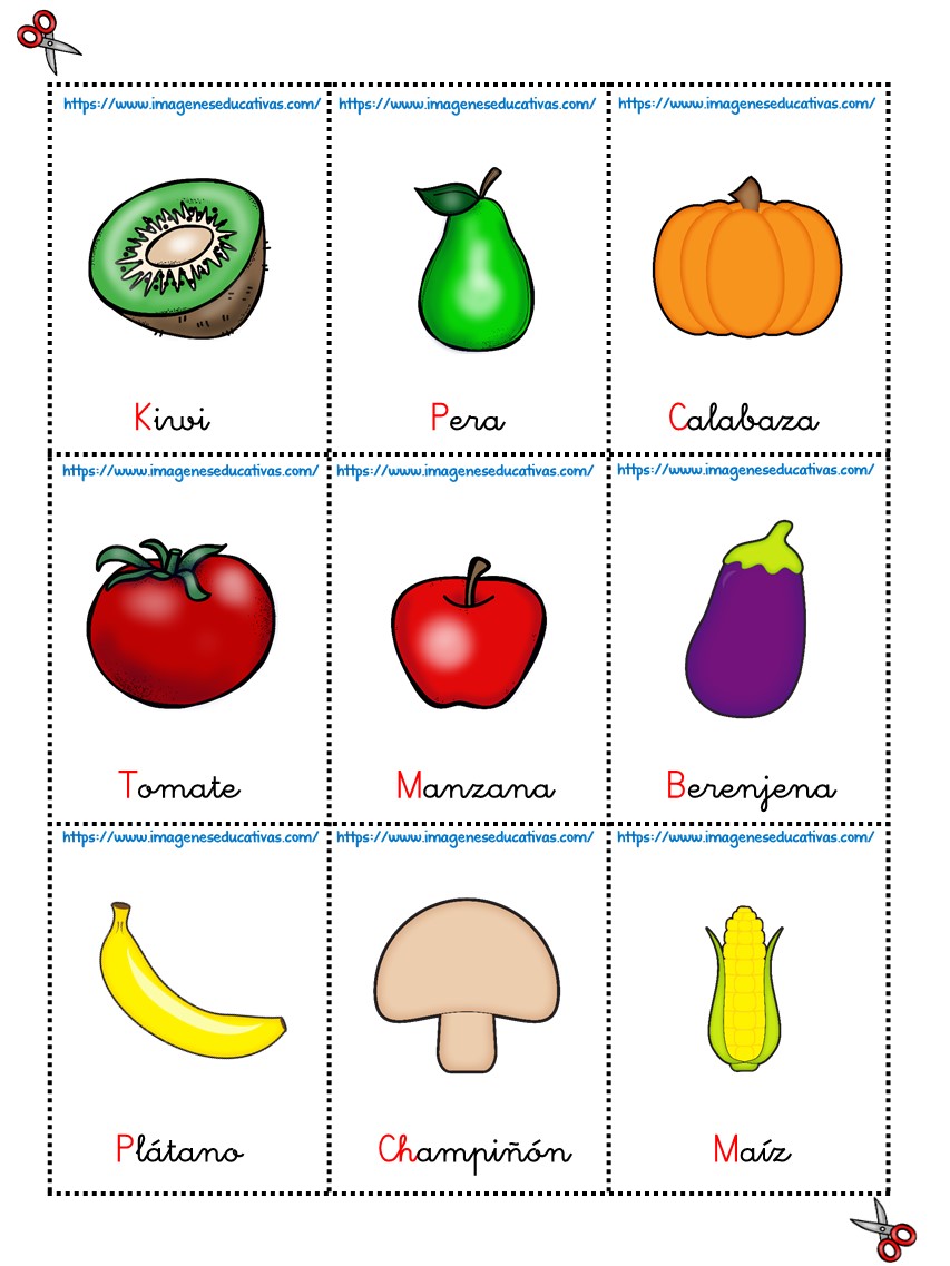 Loter A Frutas Verduras Imagenes Educativas