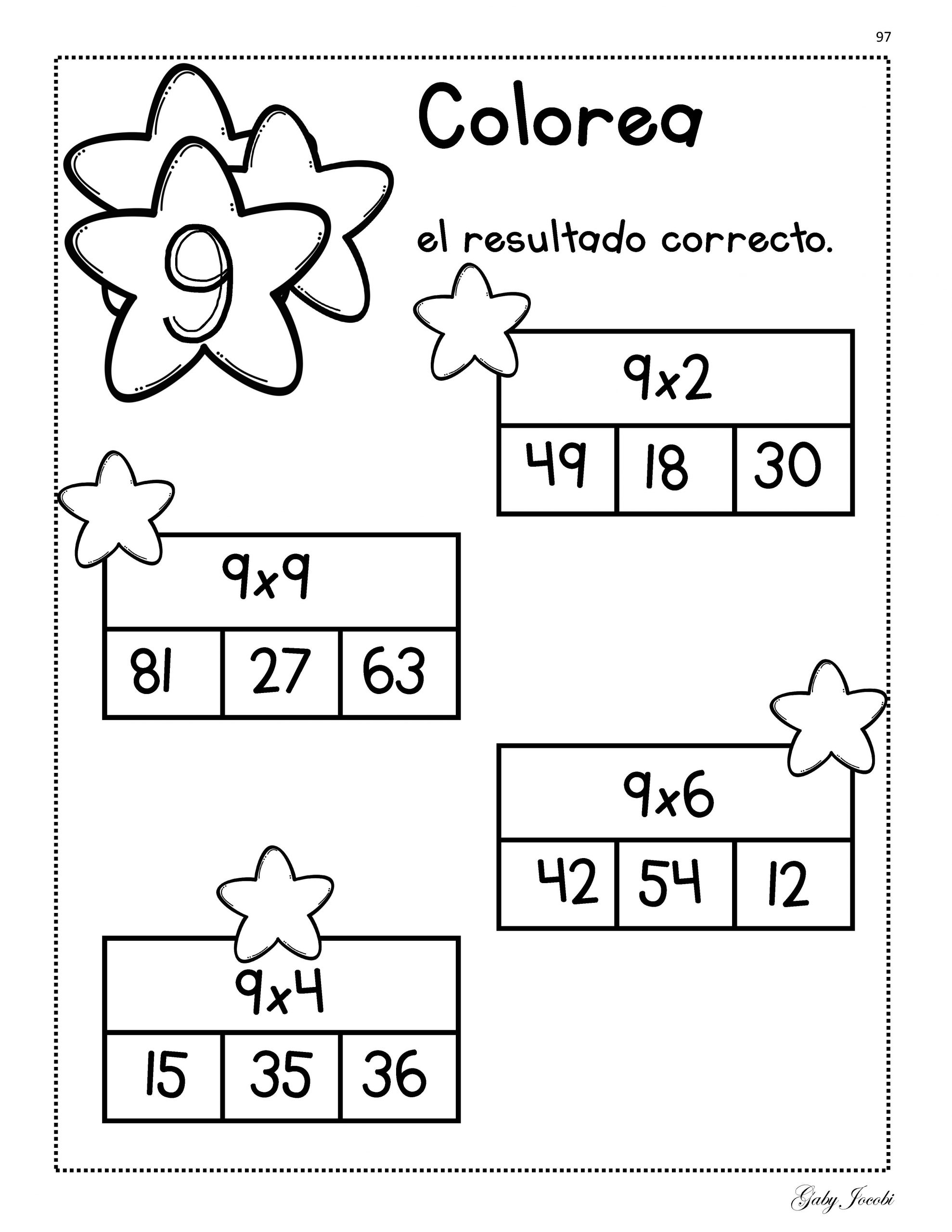 SUPER CUADERNO TABLAS DE MULTIPLICAR Página 097 Imagenes Educativas