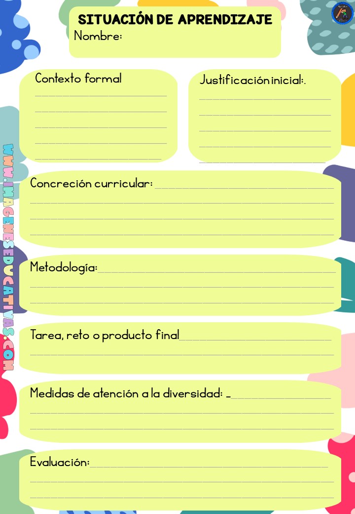 PLANTILLA SITUACIÓN DE APRENDIZAJE COMPLETA 2 Imagenes Educativas